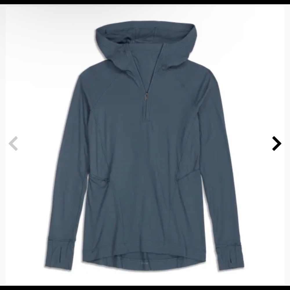 Lululemon Blue Warm Stabilizer Half Zip Hoodie